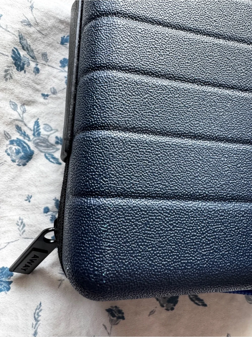 AWAY Navy Hard Shell Toiletry or cord Case - Protective Zip Organizer